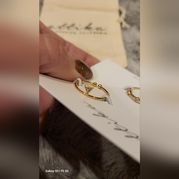 Ettika #5 Stackable 3pc Rings 18K Plated NWT - Picture 3 of 6